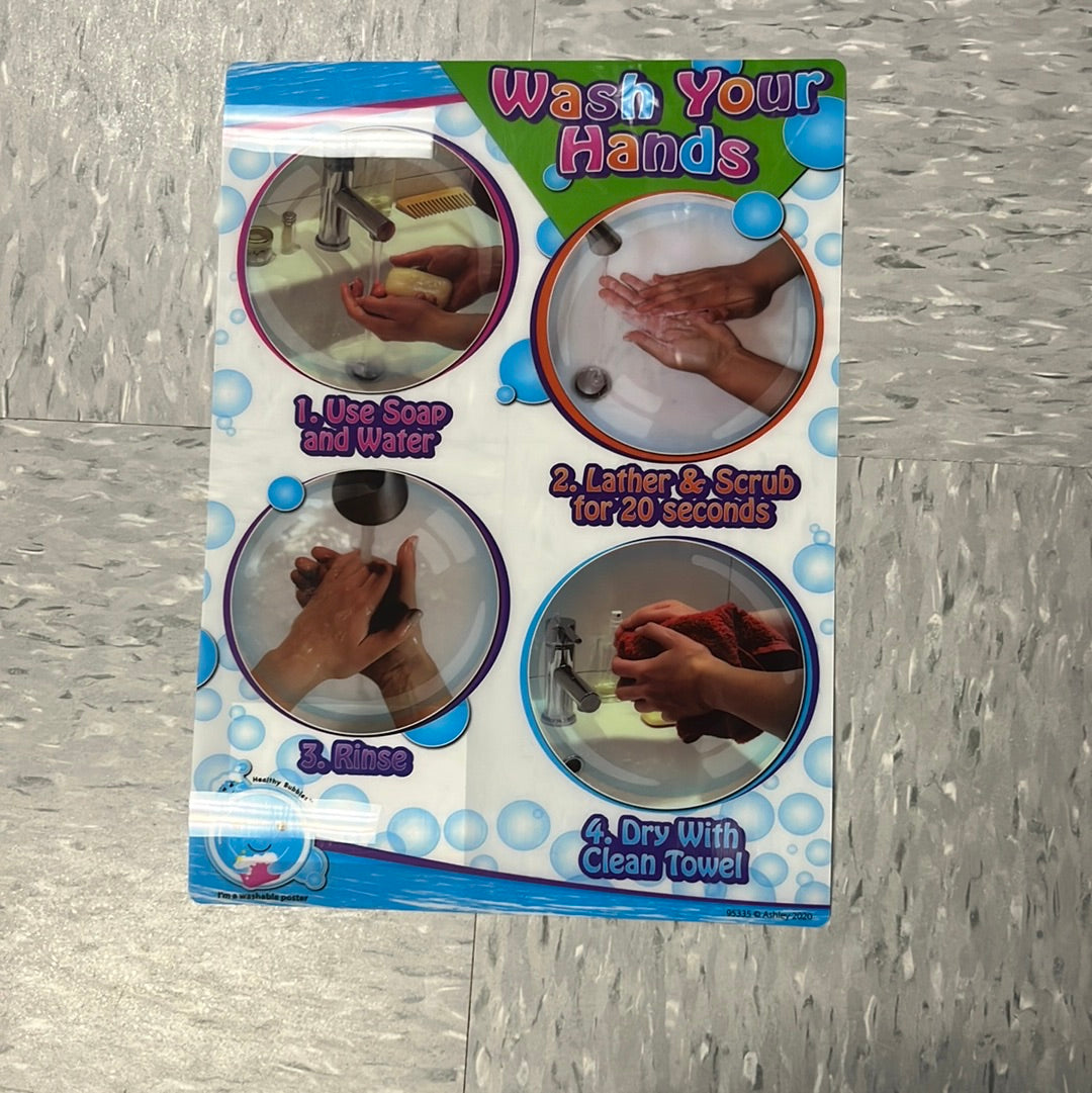 Healthy Bubbles,Wash Your Hands Learning Post & Toys