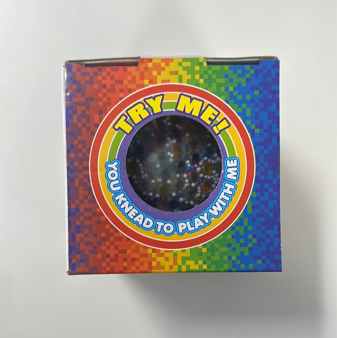 4" RAINBOW DROPS SQUISH BALL Learning Post & Toys