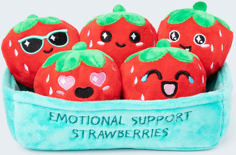 Emotional Support Strawberries - Cuddly Plush Comfort Food