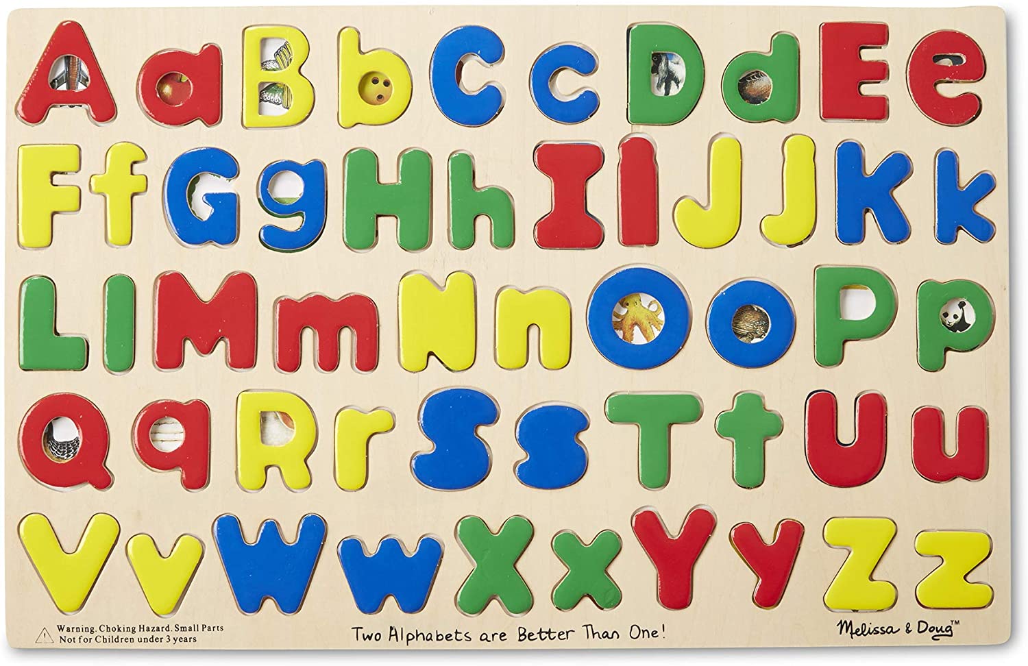 Upper and Lowercase Alphabet Wooden Puzzle