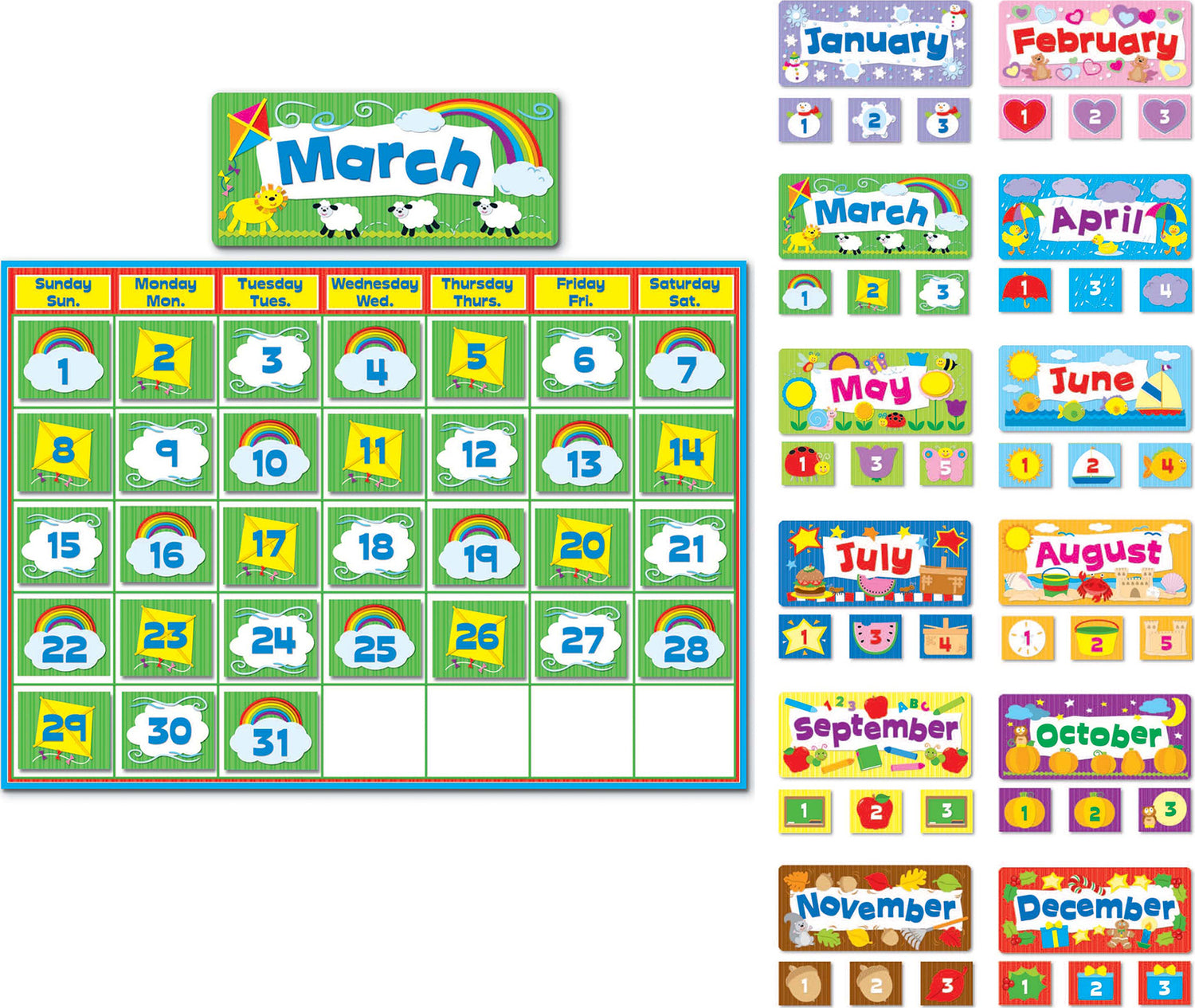 Complete Calendar Kit Bulletin Board Set – Learning Post & Toys