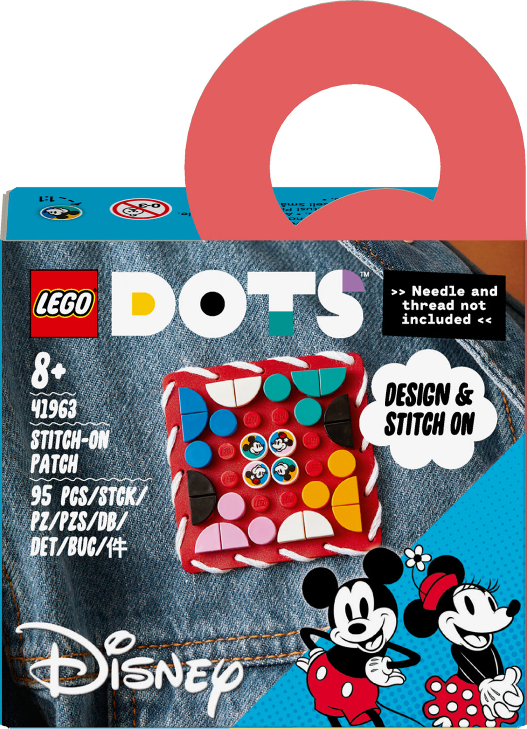 LEGO DOTS - Mickey Mouse & Minnie Mouse Stitch-on Patch 41963 