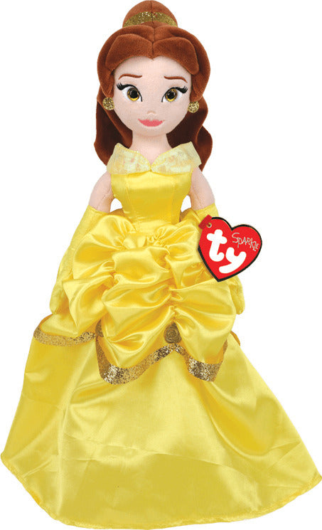 open lace back dress Disney Princess Toddler Girl Belle Ruffled Longsleeves Tulle Dress Yellow