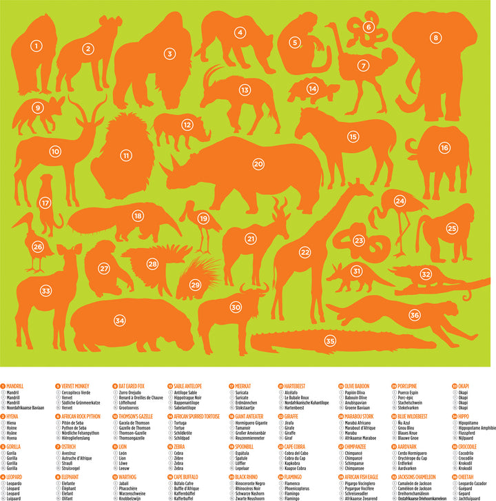 100-pc 36 Puzzle - Wild Animals