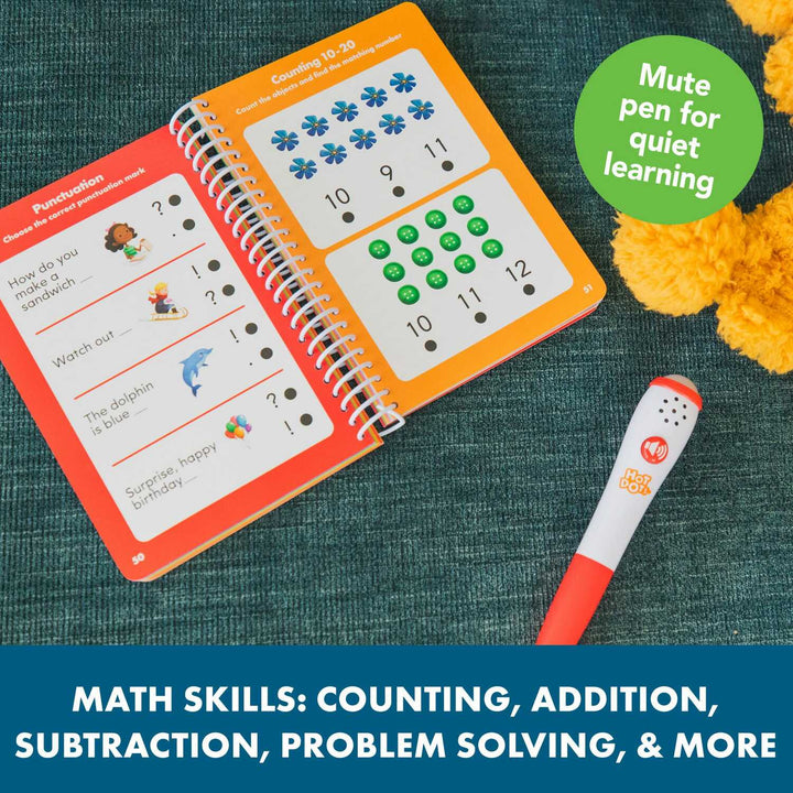 Learning Resources Hot Dots: Set Matematico E Di Lettura Per Casa – Penna Interattiva, Libri E Giochi Per Imparare L'inglese Giocando In Modo Divertente