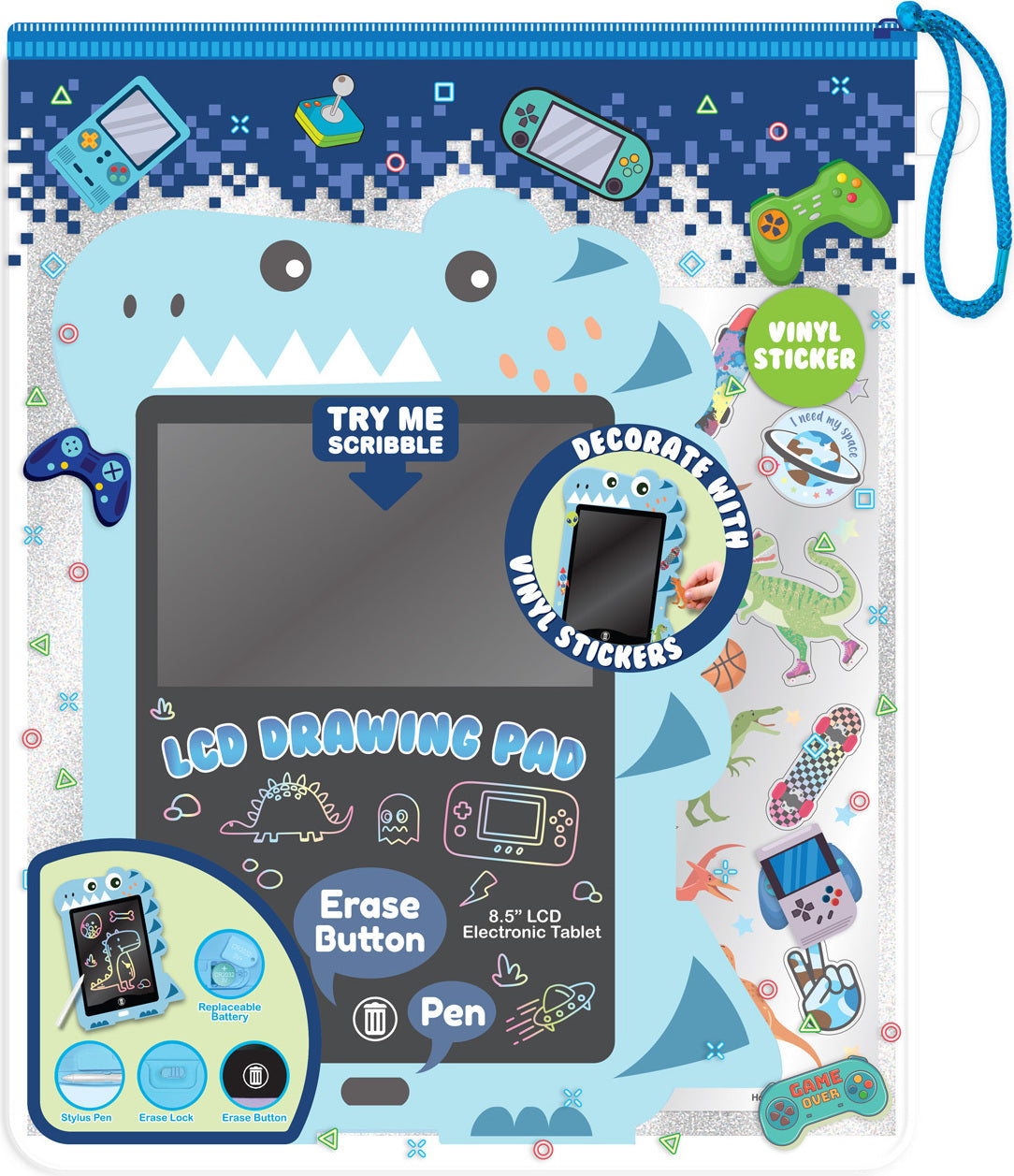LCD DRAWING PAD, DINOSAUR – Learning Post & Toys