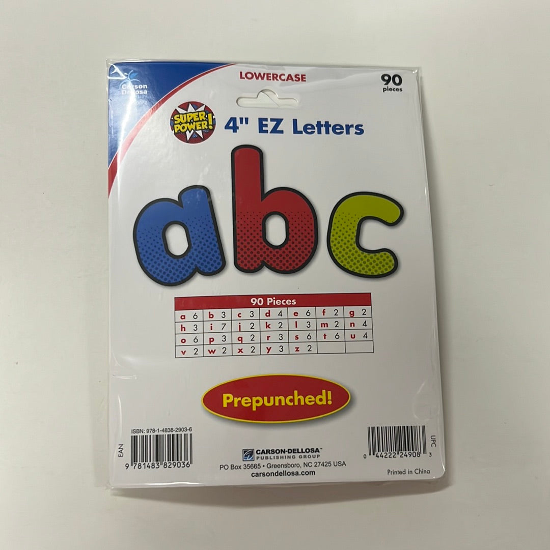Super Power Lowercase EZ Letters Learning Post & Toys
