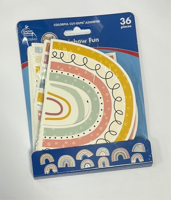 Fun Cutous RAINBOW FUN CUT-OUTS ACCENTS & NOTEPADS – Learning Post & Toys
