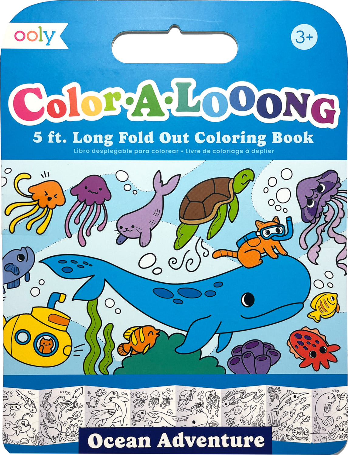 Color-A-Looong 5' Fold Out Kids Coloring Book - Ocean Adventure ...