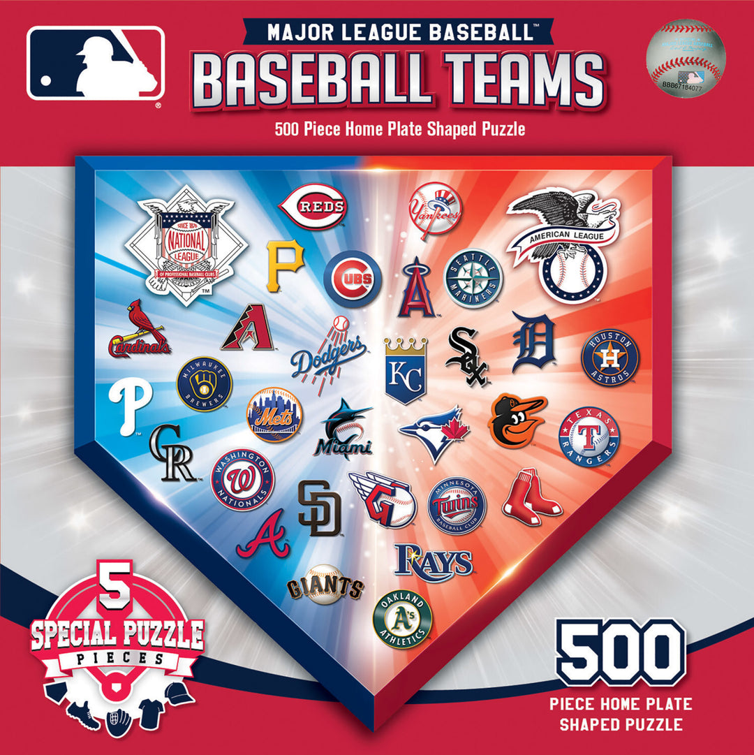 MLB Teams Home Plate Shaped 500pc Puzzle