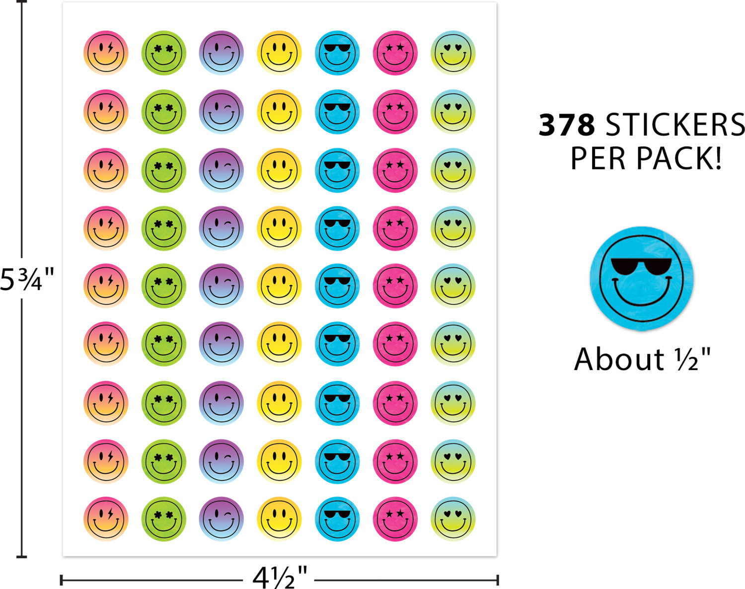 Brights 4Ever Smiley Faces Mini Stickers – Learning Post & Toys