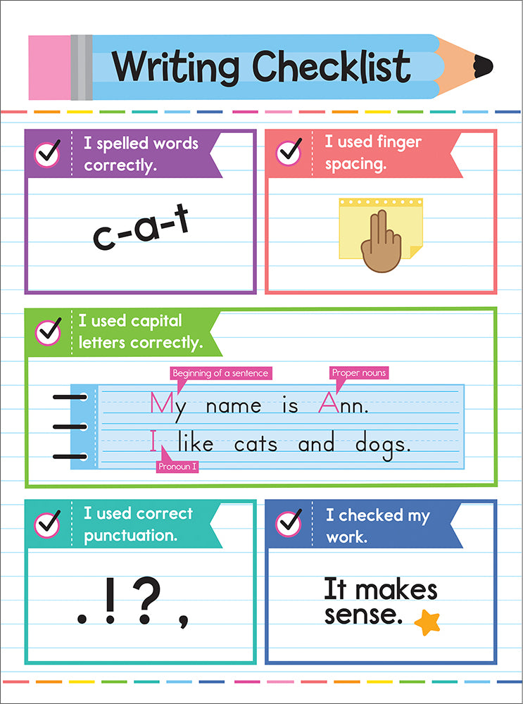 Writing Checklist Chart – Learning Post & Toys