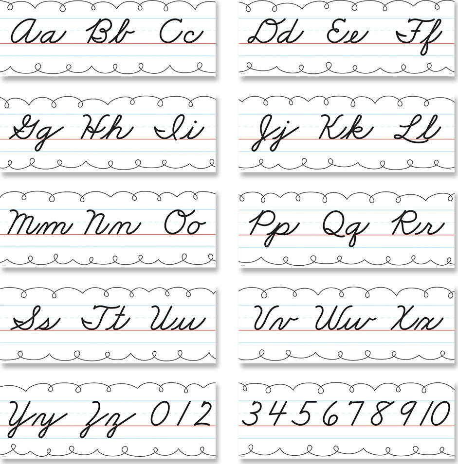 Alphabet Line - Cursive Handwriting (Core Decor) Bulletin Board ...