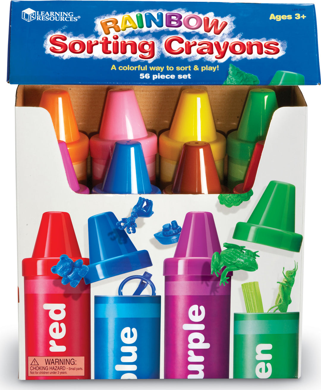 Learning Resources - Rainbow Sorting Crayons, 56 Pieces