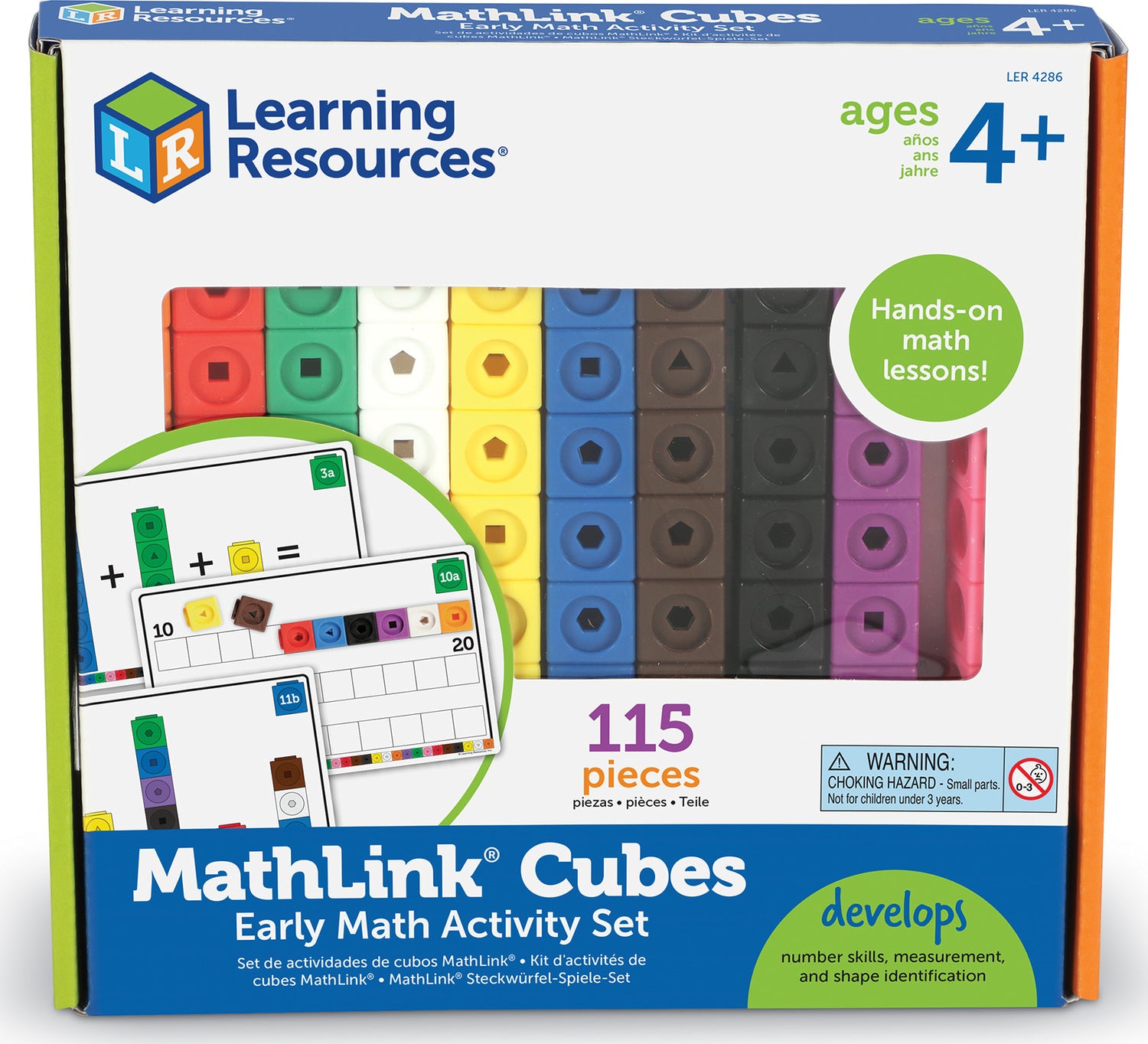 115pc MathLink Cubes Early Math Activity Set - Learning Resources ...