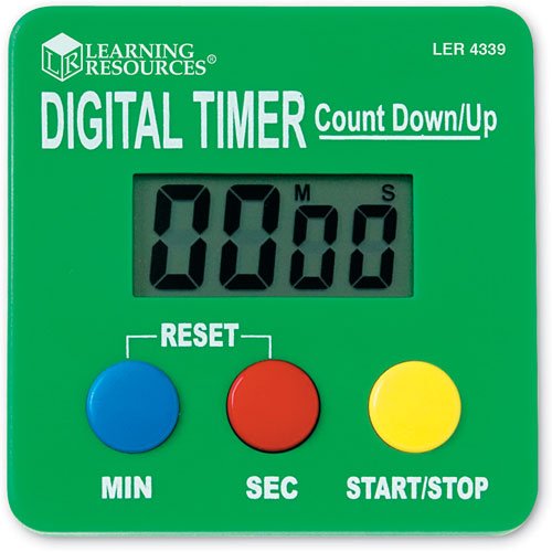 Count Down/Up Digital Timer - Learning Resources – Learning Post & Toys
