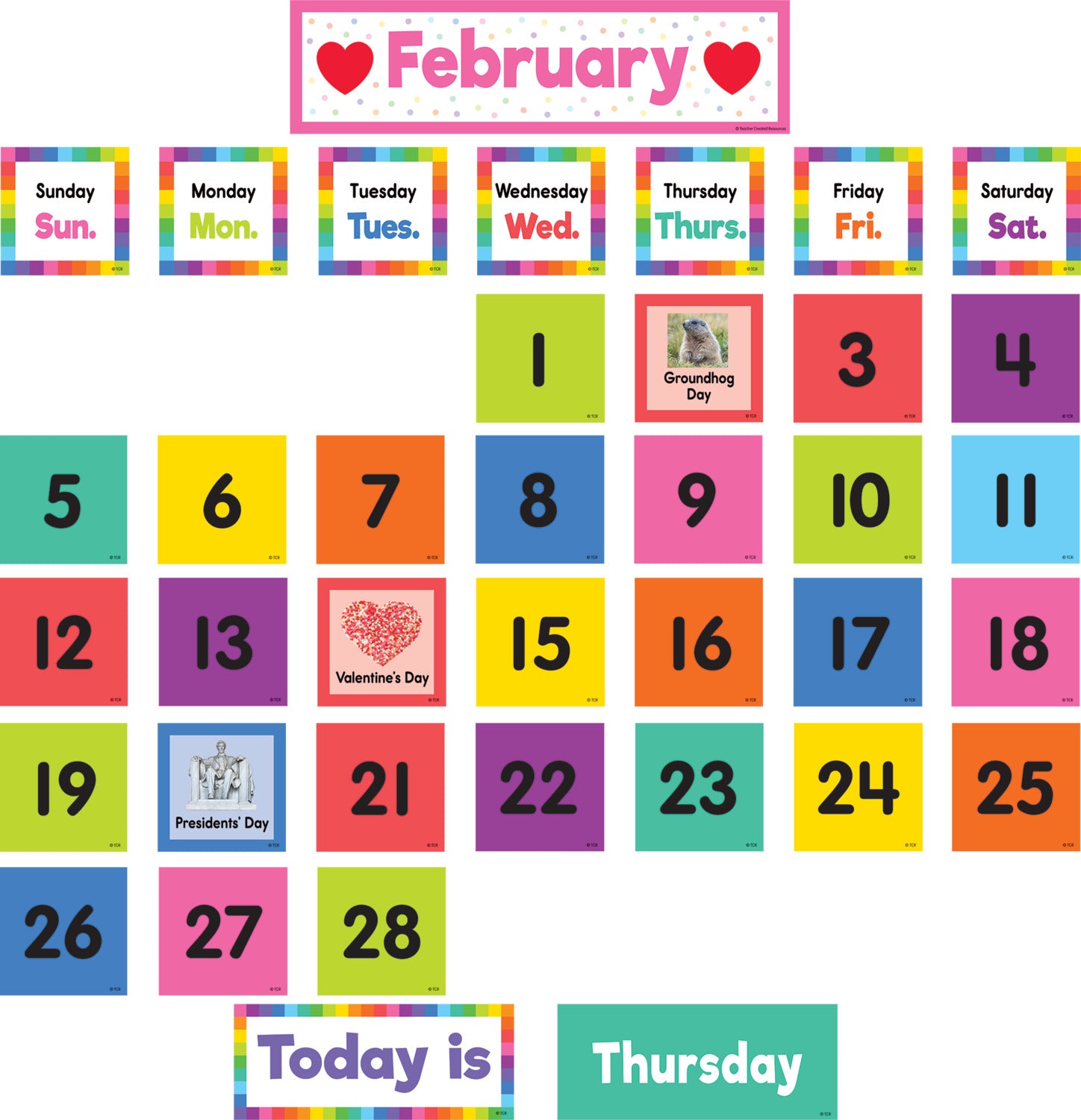 Callendar Chart COLORFUL CALENDAR POCKET CHART CARDS COLORFUL COLLECTION POCKET CHART ...